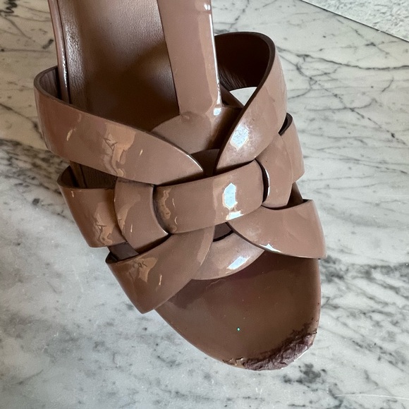 YSL tribute Yves Saint Laurent nude patent leather sz 36 - Picture 5 of 15